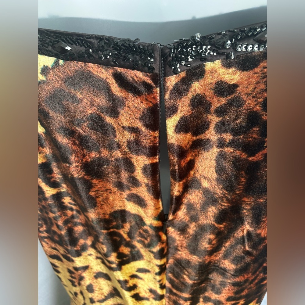 MacDuggal Leopard Print Prom Formal Beaded Animal SKIRT ONLY! Two piece 0313‎ - Picture 7 of 12